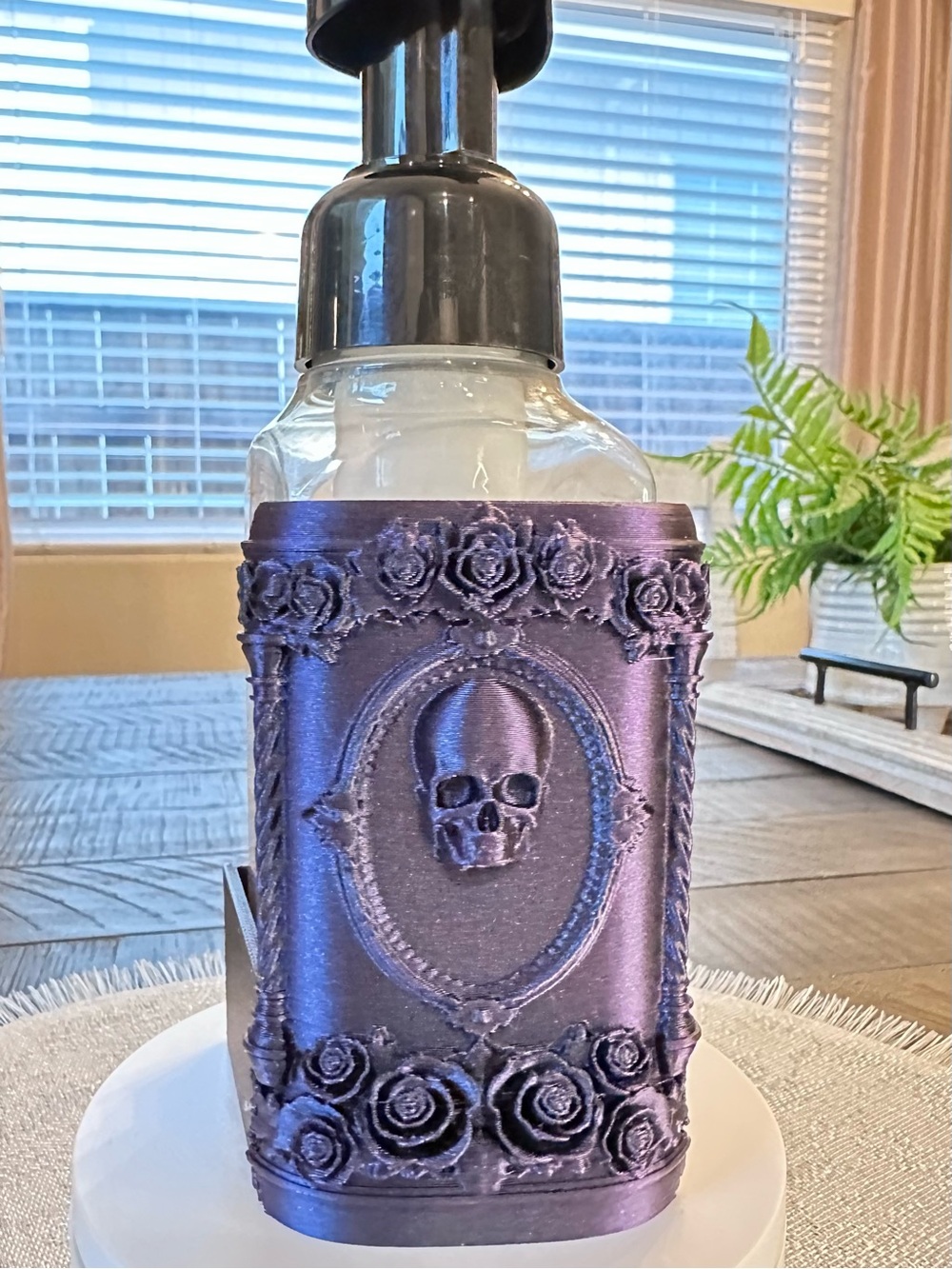 Purple Gothic Skull Decorative Soap Holder for Bath & Body Works